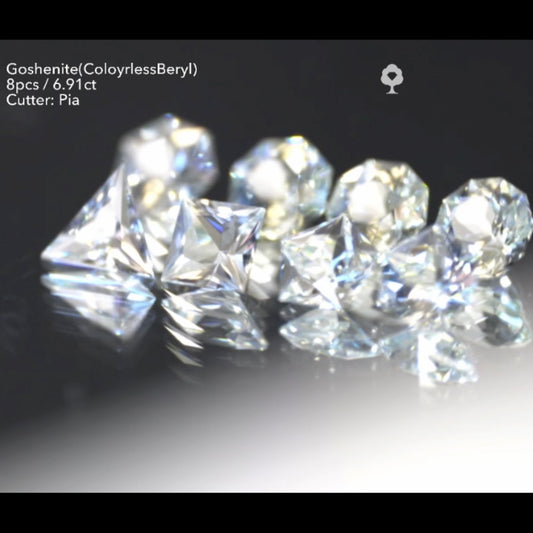 【SOLD OUT】ゴッシェナイト多角形(3~10)セット計6.91ct✨ピアッちゃん作品(LIVE中のお問合せ一番乗り特価でのご紹介です)