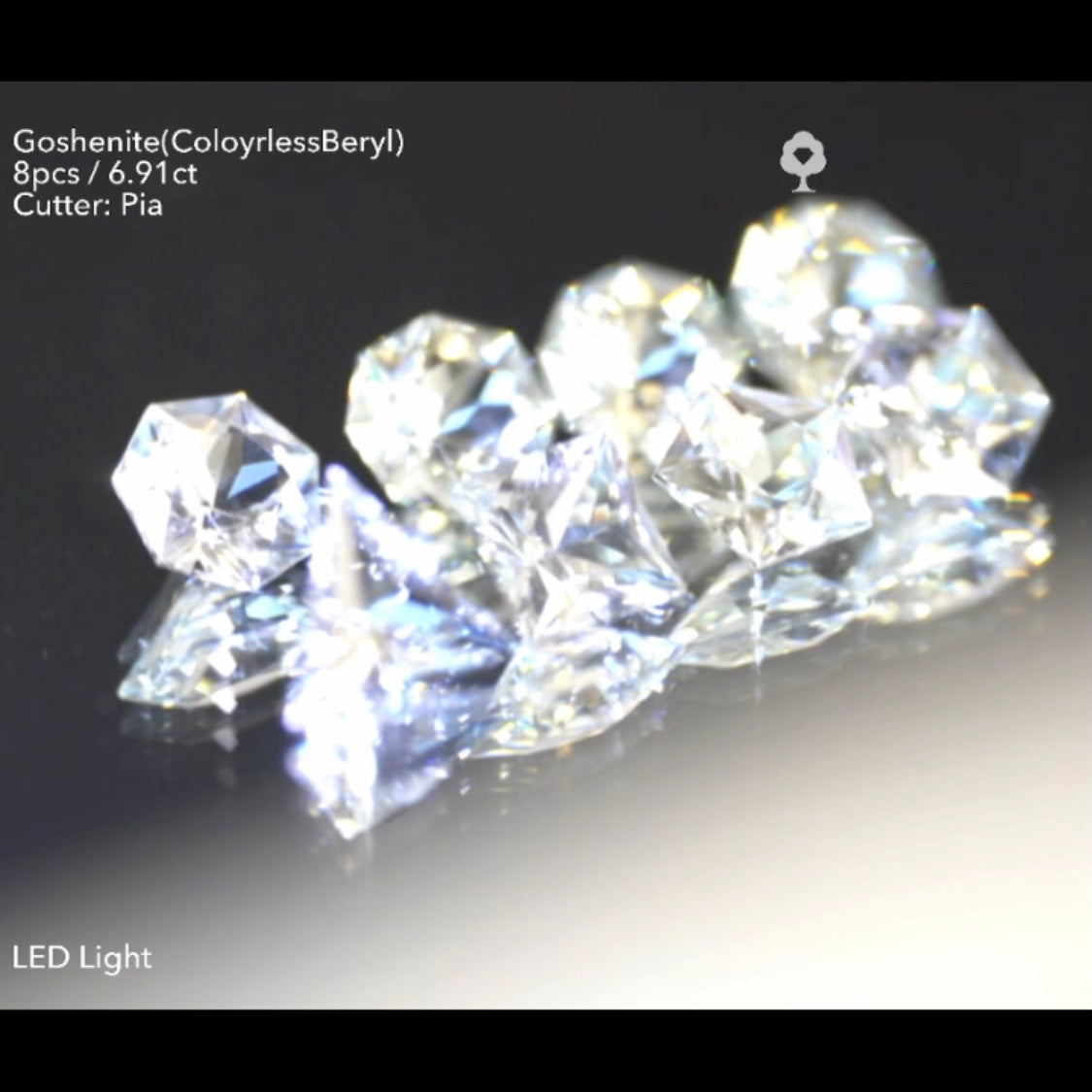 【SOLD OUT】ゴッシェナイト多角形(3~10)セット計6.91ct✨ピアッちゃん作品(LIVE中のお問合せ一番乗り特価でのご紹介です)