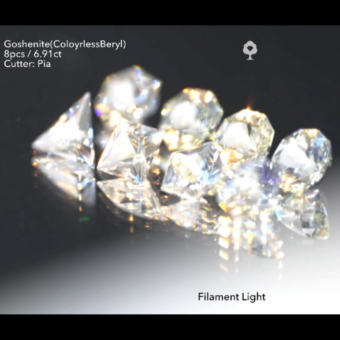 【SOLD OUT】ゴッシェナイト多角形(3~10)セット計6.91ct✨ピアッちゃん作品(LIVE中のお問合せ一番乗り特価でのご紹介です)