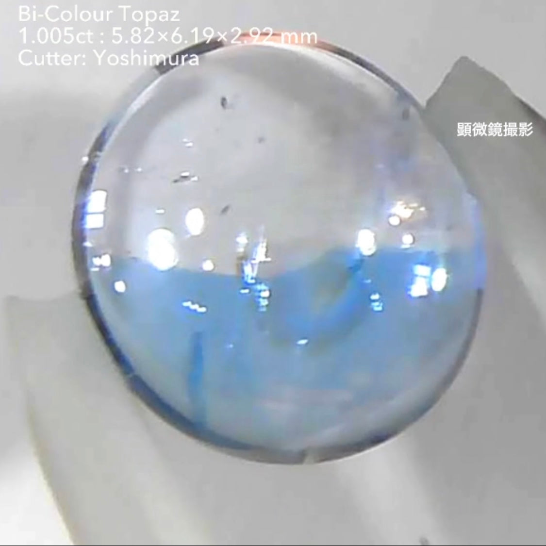 【SOLD OUT】バイカラートパーズ1.005ct🐬吉村作品(LIVE中のお問合せ一番乗り特価でのご紹介です)