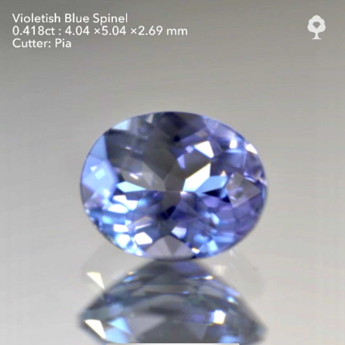 【SOLD OUT】“青”を含むスピネルシリーズ💎バイオレテッシュブルー0.418ct✨ピアッちゃん作品(LIVE中のお問合せ一番乗り特価でのご紹介です)
