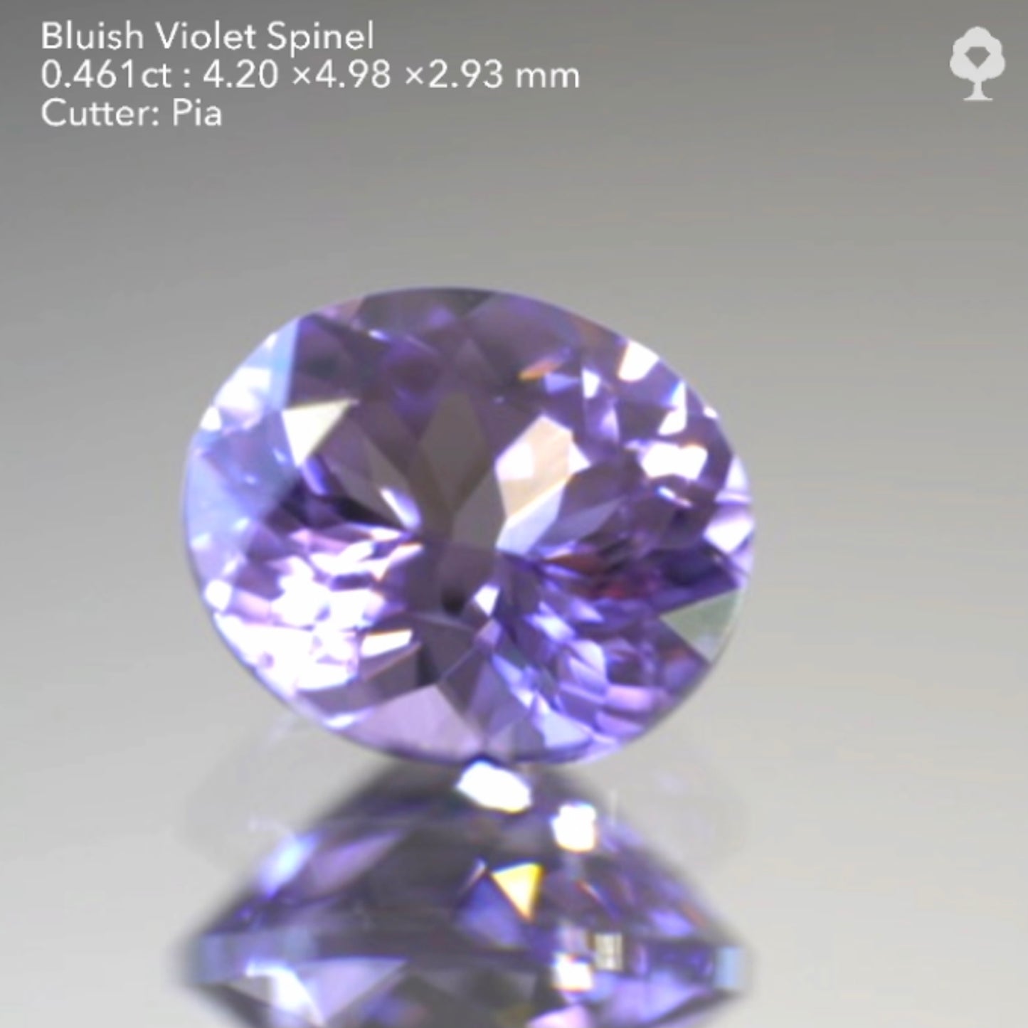 【SOLD OUT】“青”を含むスピネルシリーズ💎ブルーイッシュバイオレット0.461ct✨ピアッちゃん作品(LIVE中のお問合せ一番乗り特価でのご紹介です)