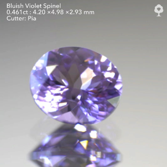 【SOLD OUT】“青”を含むスピネルシリーズ💎ブルーイッシュバイオレット0.461ct✨ピアッちゃん作品(LIVE中のお問合せ一番乗り特価でのご紹介です)