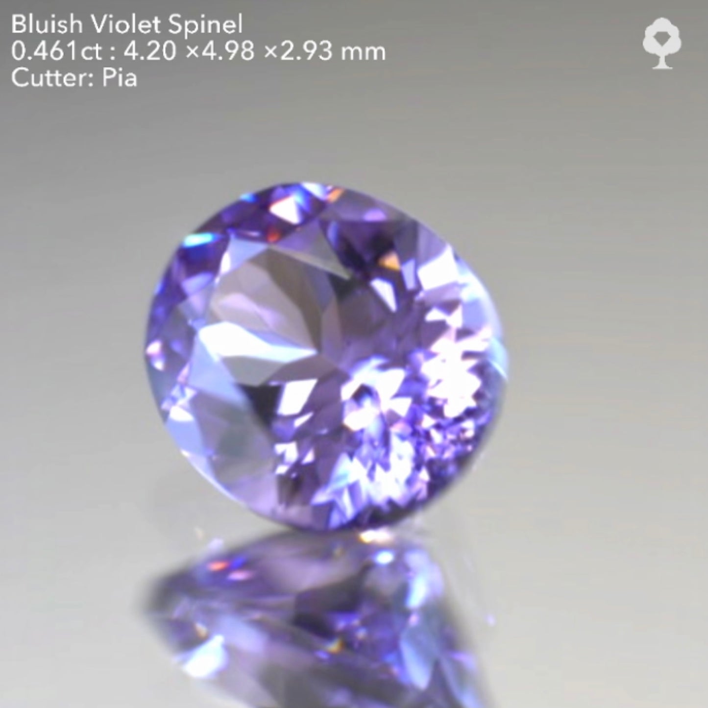 【SOLD OUT】“青”を含むスピネルシリーズ💎ブルーイッシュバイオレット0.461ct✨ピアッちゃん作品(LIVE中のお問合せ一番乗り特価でのご紹介です)