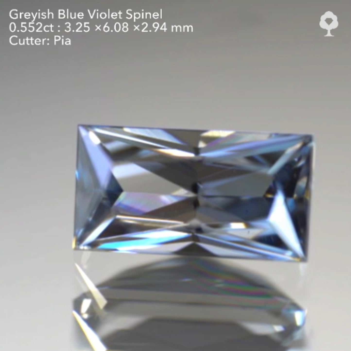 【SOLD OUT】“青”を含むスピネルシリーズ💎グレイッシュブルーバイオレット0.552ct✨ピアッちゃん作品(LIVE中のお問合せ一番乗り特価でのご紹介です)