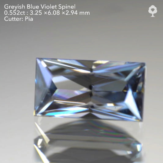 【SOLD OUT】“青”を含むスピネルシリーズ💎グレイッシュブルーバイオレット0.552ct✨ピアッちゃん作品(LIVE中のお問合せ一番乗り特価でのご紹介です)