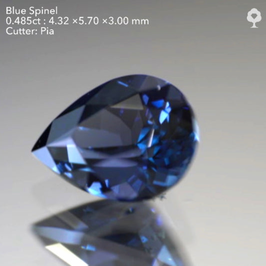 【SOLD OUT】“青”を含むスピネルシリーズ💎ブルー0.485ct✨ピアッちゃん作品(LIVE中のお問合せ一番乗り特価でのご紹介です)