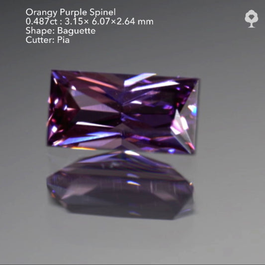 【SOLD OUT】『GTJ公式「秋色」“オレンジパープル”スピネル0.487ct✨ピアッちゃん作品(LIVE中のお問合せ一番乗り特価でのご紹介です)