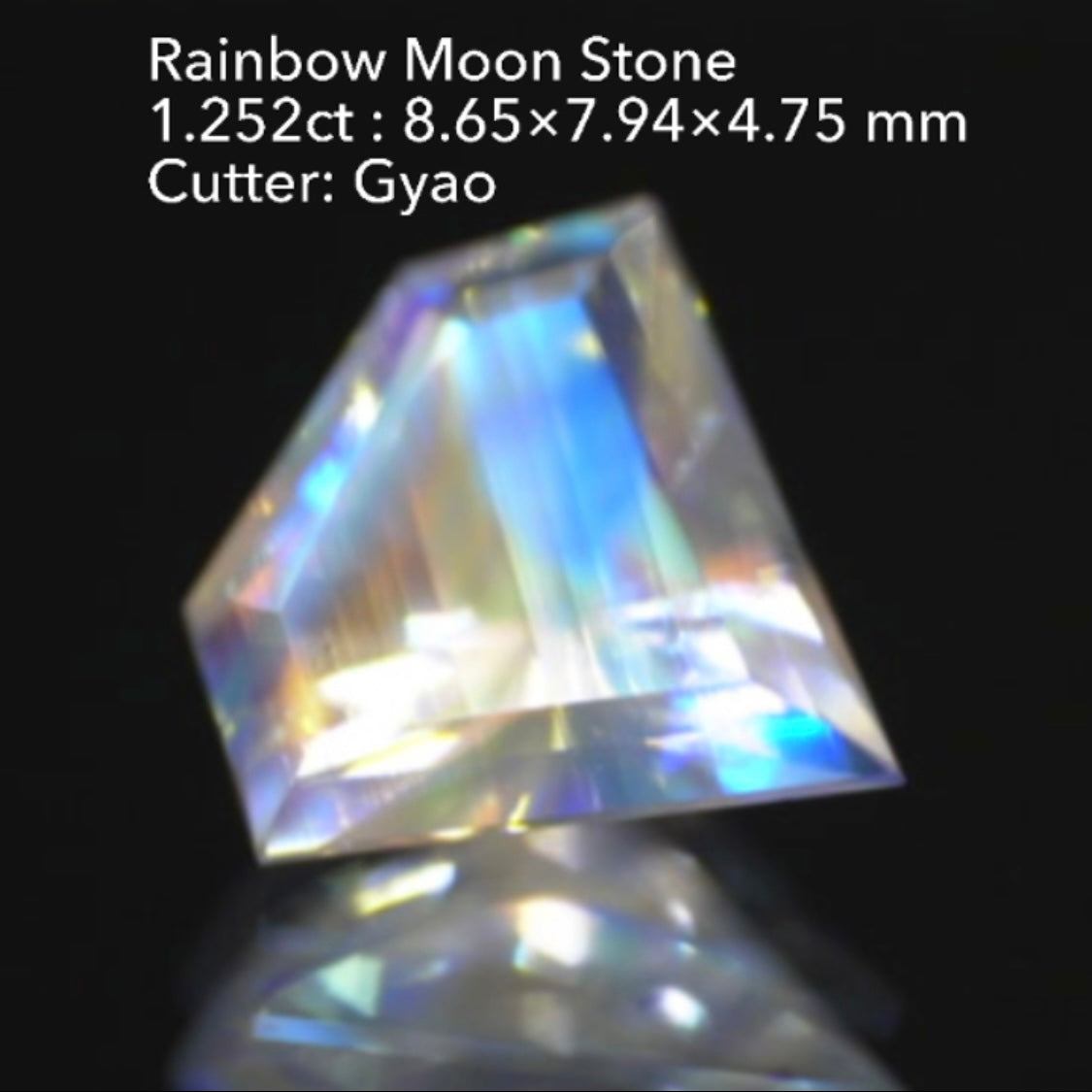 【SOLD OUT】傑作❗️宝石型の宝石💎✨レインボームーンストーン1.252ct🌈🌕💎ゲオちゃん作品👍“14日はGemTreeの日”ご紹介作品