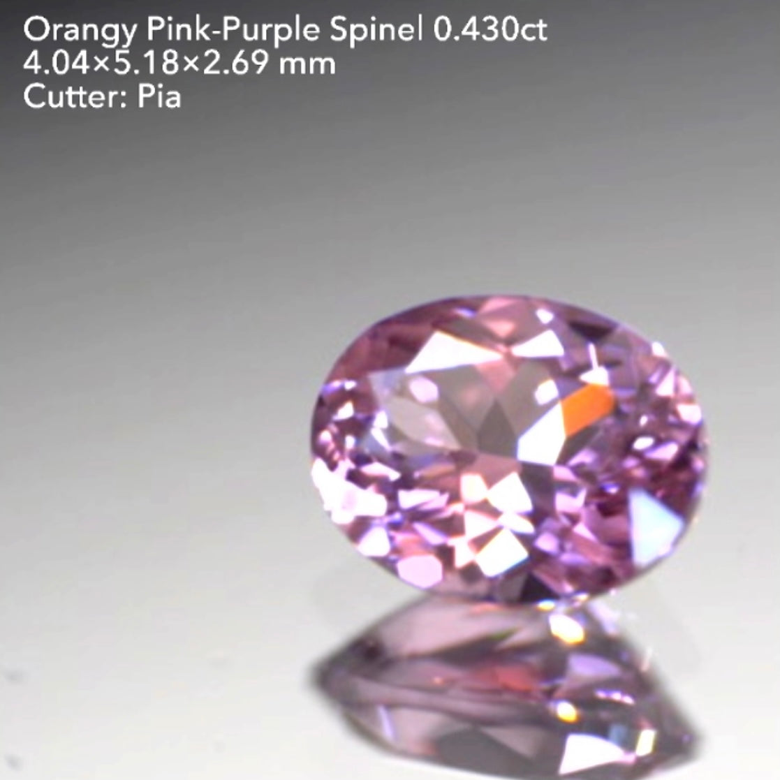 【SOLD OUT】オレンジピンクパープルスピネル0.430ct✨ピアッちゃん作品