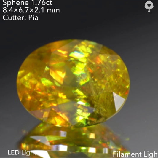 【SOLD OUT】GTJライブ《逆オークション》マダガスカル産スフェーン1.76ct