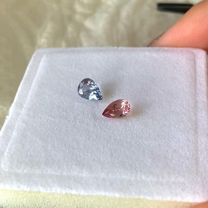 GTC動画紹介品👻💖マジカル系キラキラペアシェイプ2個計1.142ct🎃