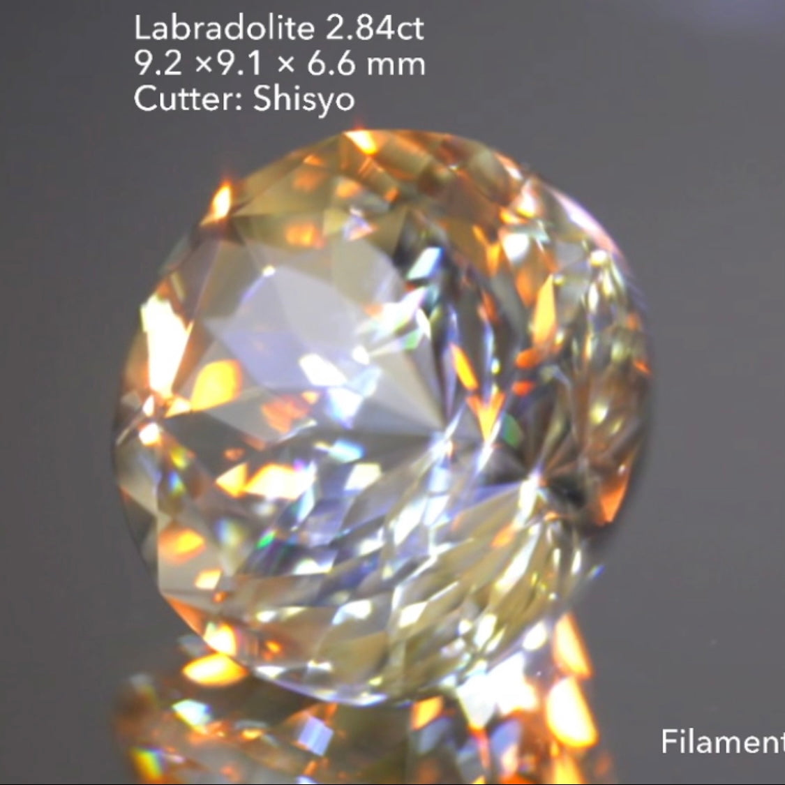 【SOLD OUT】6角形テーブルラブラドライト2.84ct✨師匠作品👍LIVE中お問合せ一番乗り特価でご紹介です♪