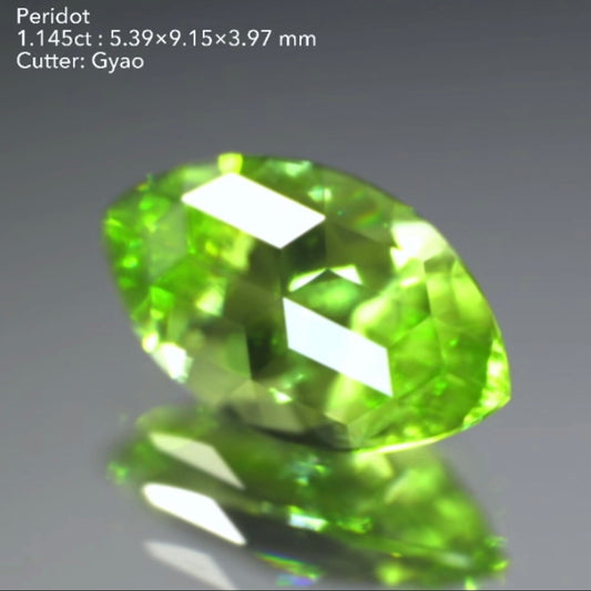 【SOLD OUT】マーキスキューブ🎁パキスタンペリドット1.145ct✨ゲオちゃん作品👍LIVE中お問合せ一番乗り特価でご紹介です♪