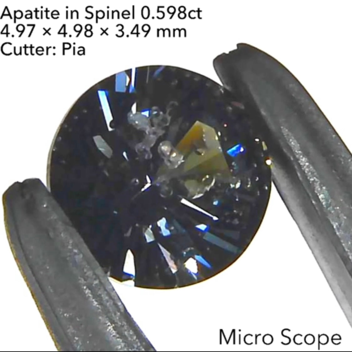 【SOLD OUT】渋い美色と鋭い美カット✨アパタイトinスピネル0.598ct💎ピアッちゃん作品