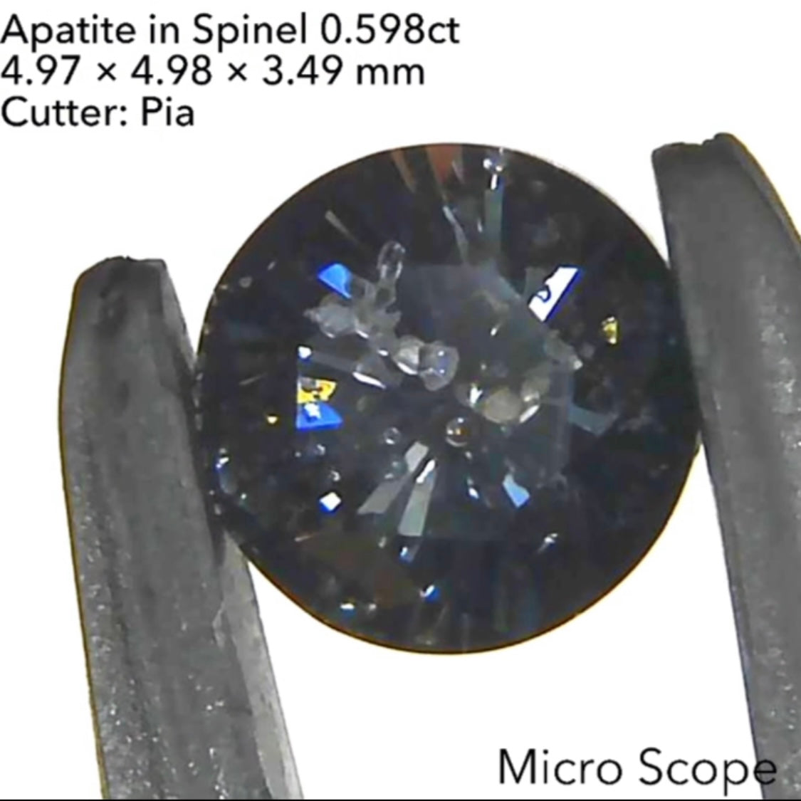 【SOLD OUT】渋い美色と鋭い美カット✨アパタイトinスピネル0.598ct💎ピアッちゃん作品