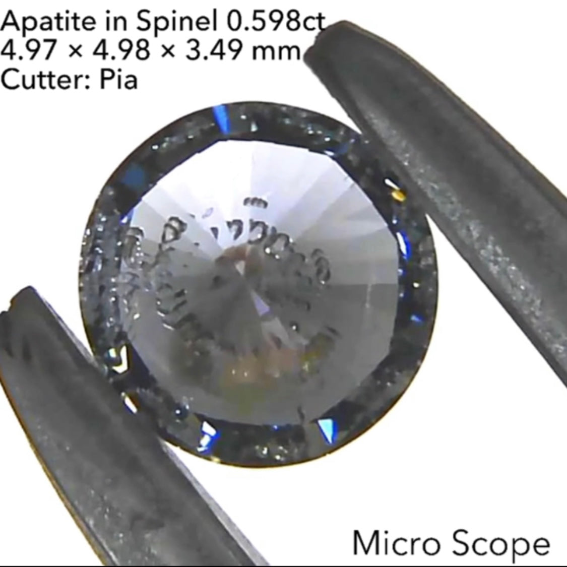 【SOLD OUT】渋い美色と鋭い美カット✨アパタイトinスピネル0.598ct💎ピアッちゃん作品