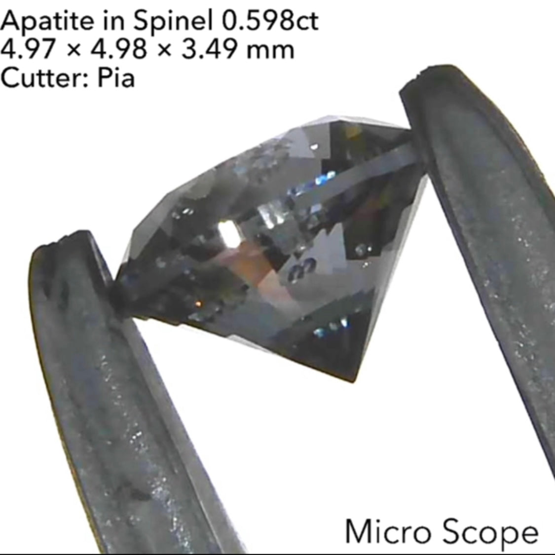 【SOLD OUT】渋い美色と鋭い美カット✨アパタイトinスピネル0.598ct💎ピアッちゃん作品