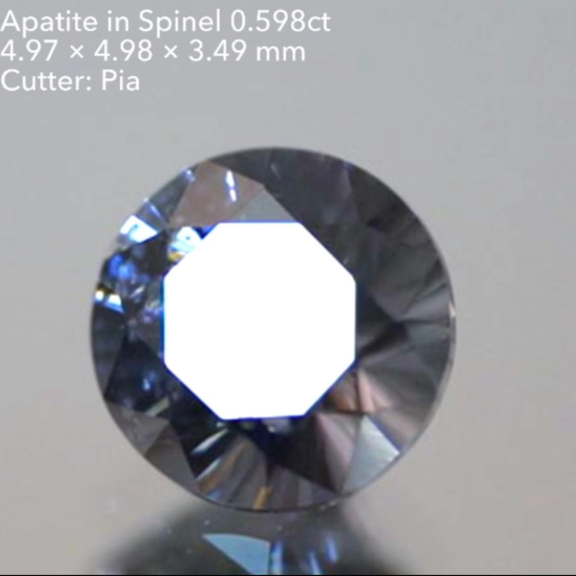 【SOLD OUT】渋い美色と鋭い美カット✨アパタイトinスピネル0.598ct💎ピアッちゃん作品