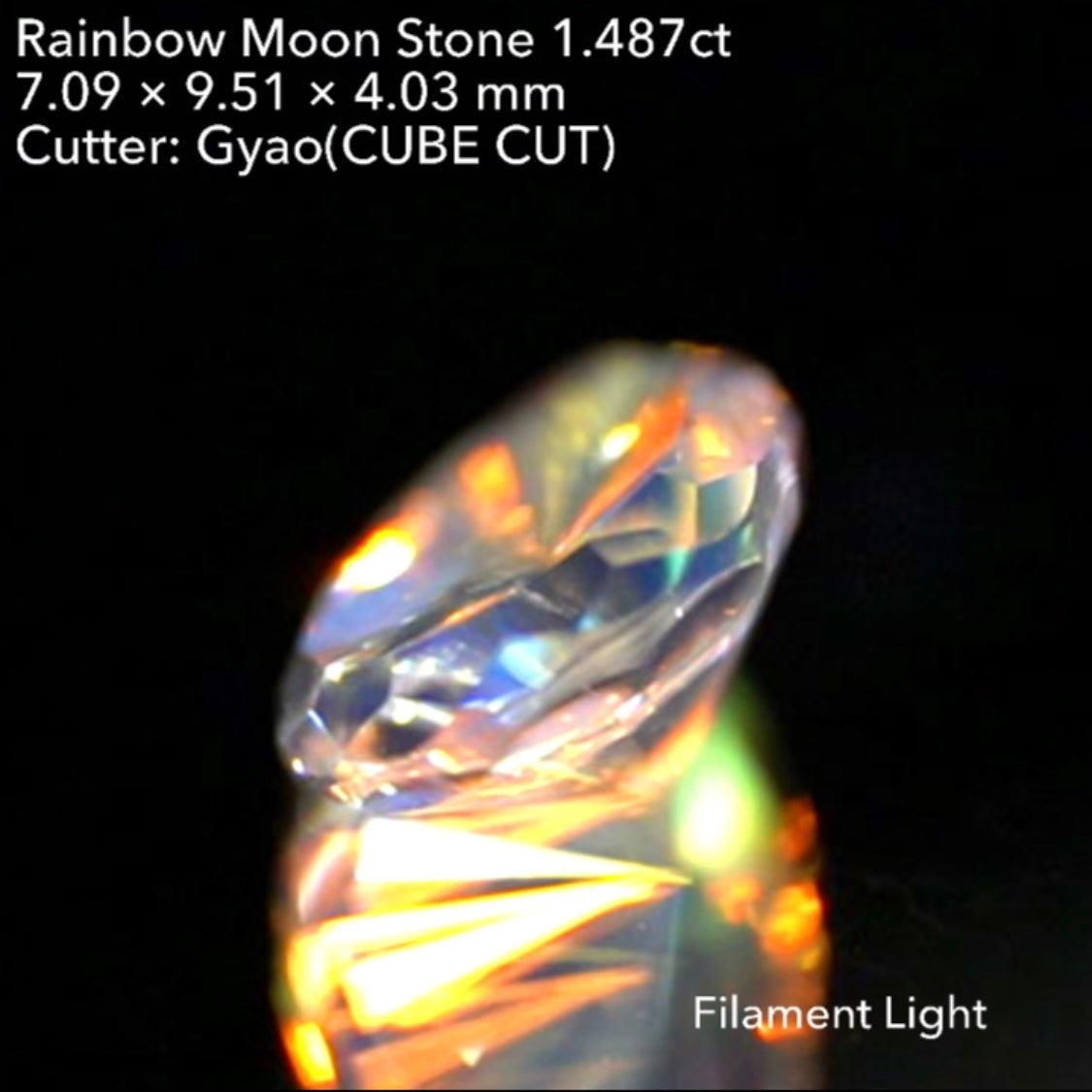【SOLD OUT】新カットで見どころ満載のレインボームーンストーン1.487ct💎ゲオちゃん作品