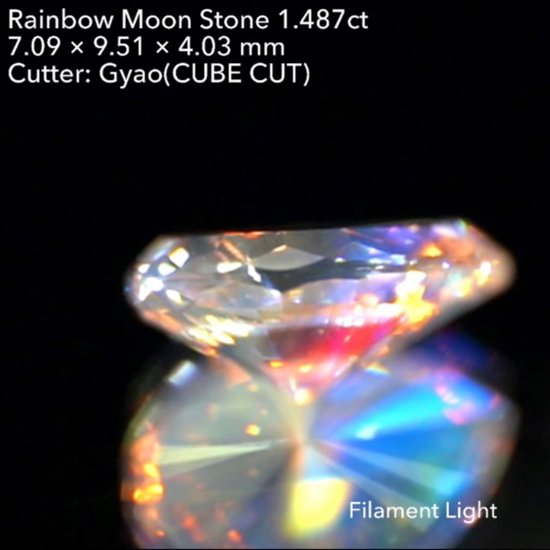 【SOLD OUT】新カットで見どころ満載のレインボームーンストーン1.487ct💎ゲオちゃん作品