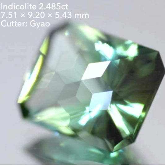 【SOLD OUT】美色美カットシリーズ👍オクタゴンキューブのインディゴライト2.485ct✨ゲオちゃん作品💎お問合せ一番乗り特価でご紹介です♪