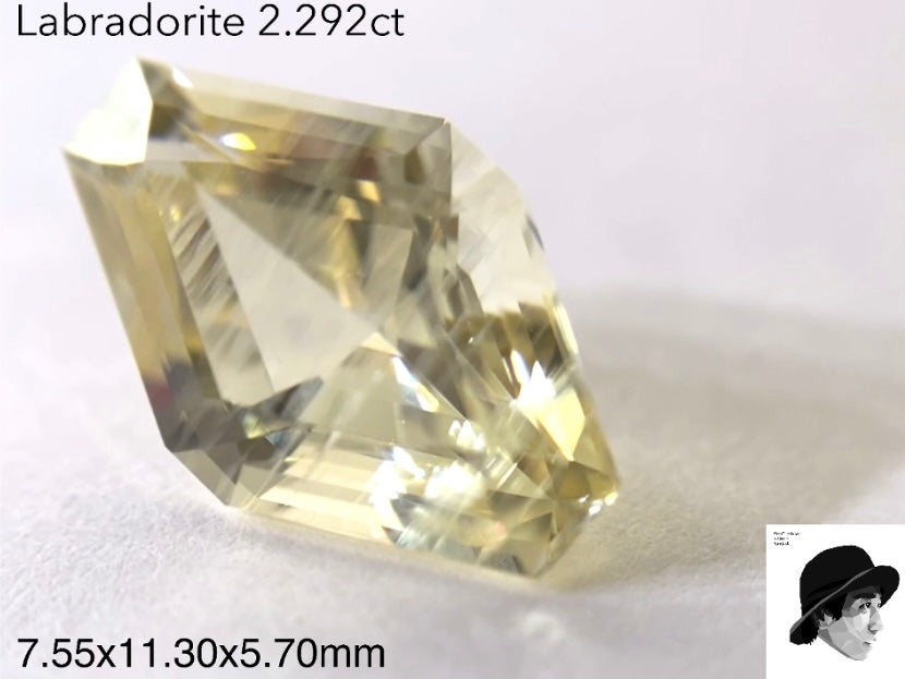 【このカット残り3石】ゴールデンラブラドライト2.292ct『“ファンシーカイト”シリーズ』💎ゲオ先生作品✨