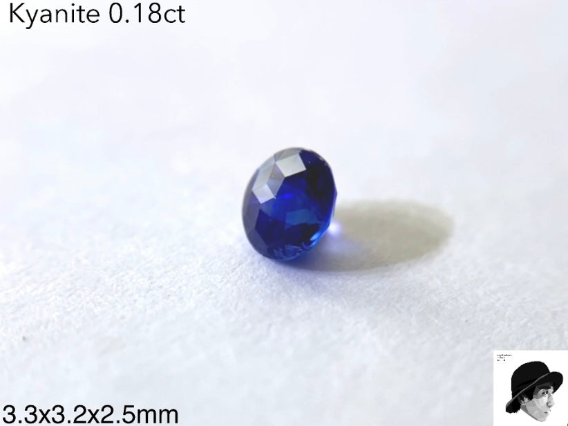 🍯世界に一つ❗️(今現在)『ラウンドキューブスター』❗️カイヤナイト0.18ct💎ゲオ先生作品✨【5/5YouTubeライブご紹介作品】