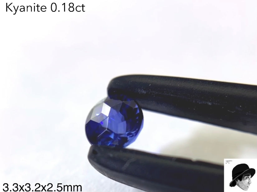 🍯世界に一つ❗️(今現在)『ラウンドキューブスター』❗️カイヤナイト0.18ct💎ゲオ先生作品✨【5/5YouTubeライブご紹介作品】