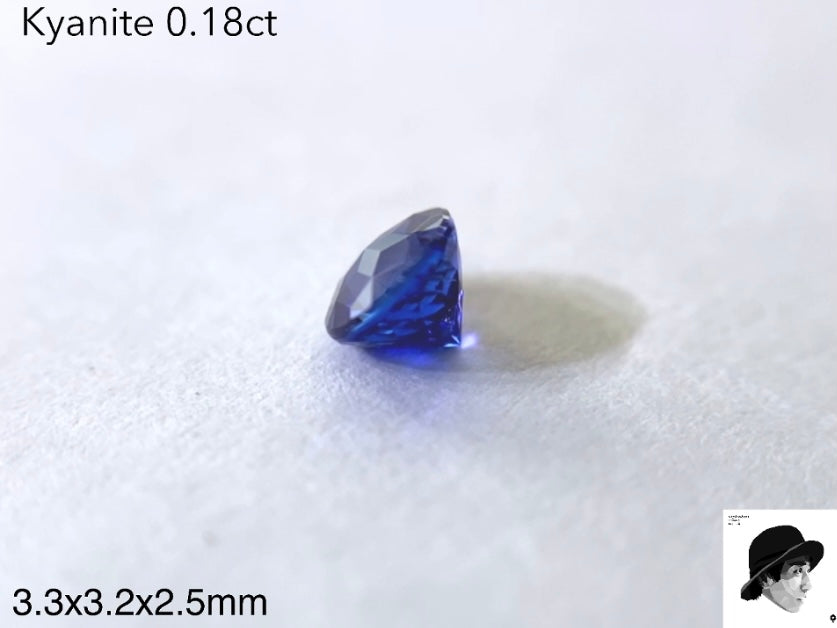 🍯世界に一つ❗️(今現在)『ラウンドキューブスター』❗️カイヤナイト0.18ct💎ゲオ先生作品✨【5/5YouTubeライブご紹介作品】
