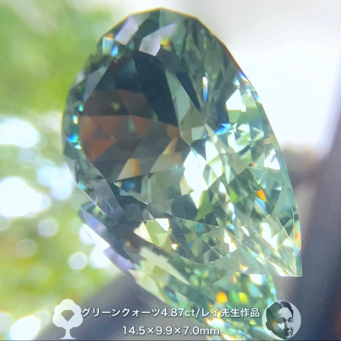 癒されたい方必見✨レイちゃん作品“超美色”グリーンクォーツ4.87ct