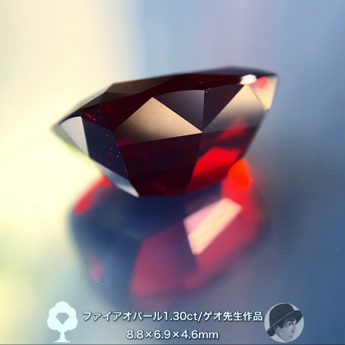 “初心者の方にはオススメしません🙇”ゲオちゃん作品「玄人向け」深〜い赤ファイアオパール1.30ct