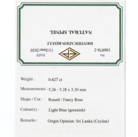 スリランカ代表🇱🇰ブルースピネル 0.627ct💎GTQ Olympic 2020🌲最落ナシ1円スタート❗️魅力的な“即決価格”付き✌️