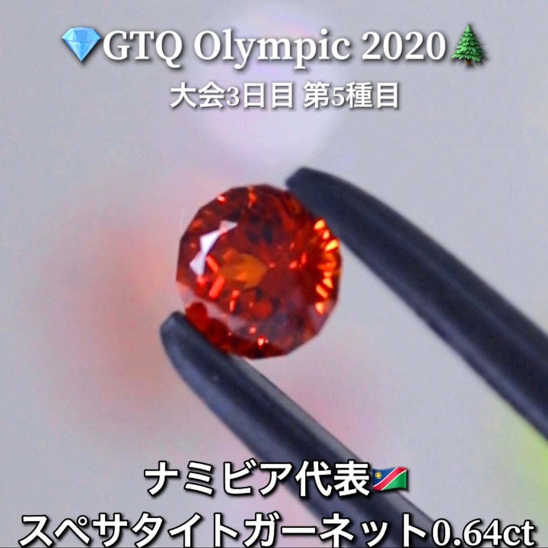 ナミビア代表🇳🇦スペサタイトガーネット 0.64ct💎GTQ Olympic 2020大会3日目🎊第5種目🌲最落ナシ1円スタート❗️魅力的な“即決価格”付き✌️こちらは本日「19時30分終了」となります🕢