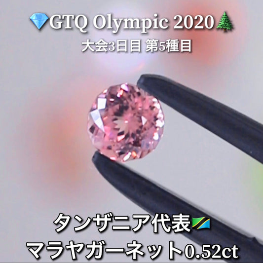 タンザニア代表🇹🇿マラヤガーネット 0.52ct💎GTQ Olympic 2020大会3日目🎊第5種目🌲最落ナシ1円スタート❗️魅力的な“即決価格”付き✌️こちらは本日「19時30分終了」となります🕢