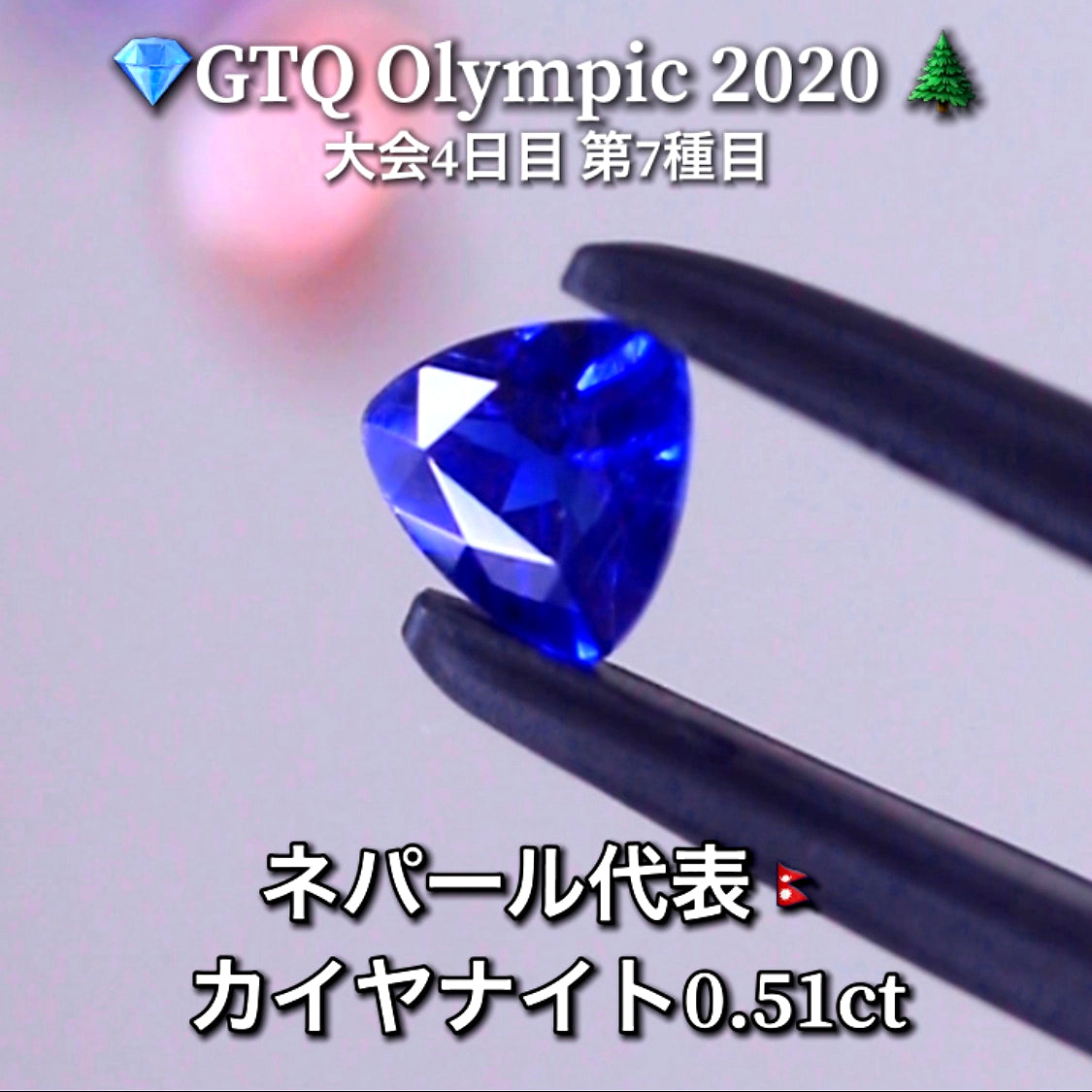 ネパール代表🇳🇵カイヤナイト 0.51ct💎GTQ Olympic 2020大会4日目🎊第7種目🌲最落ナシ1円スタート❗️魅力的な“即決価格”付き✌️こちらは本日「18時30分終了」となります🕡