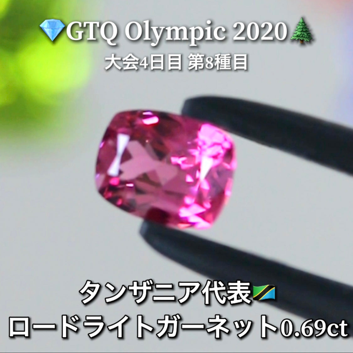 タンザニア代表🇹🇿ロードライトガーネット 0.69ct💎GTQ Olympic 2020大会4日目🎊第8種目🌲最落ナシ1円スタート❗️魅力的な“即決価格”付き✌️こちらは本日「22時30分終了」となります🕥