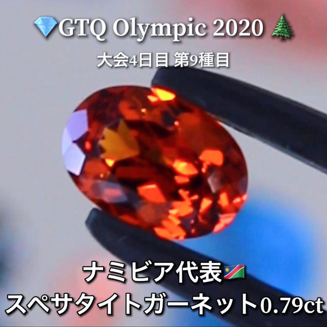ナミビア代表🇳🇦スペサタイトガーネット 0.79ct💎GTQ Olympic 2020大会4日目🎊第9種目🌲最落ナシ1円スタート❗️魅力的な“即決価格”付き✌️ファイナルは27日「12時45分終了」となります😃