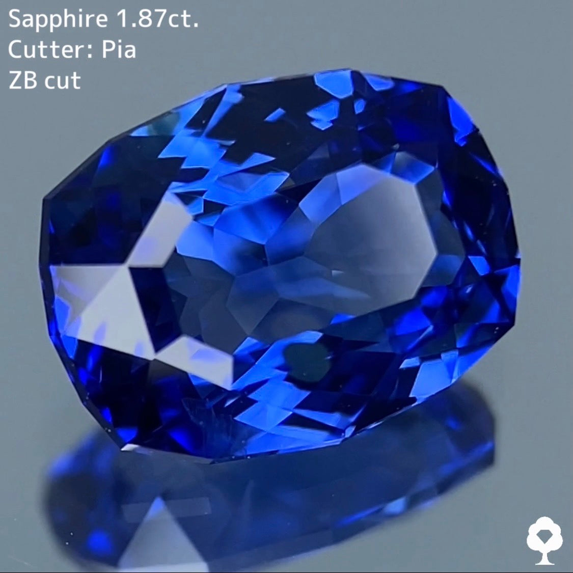 カラーバンドと美しいブルーから目が離せない☆サファイア 1.877ct