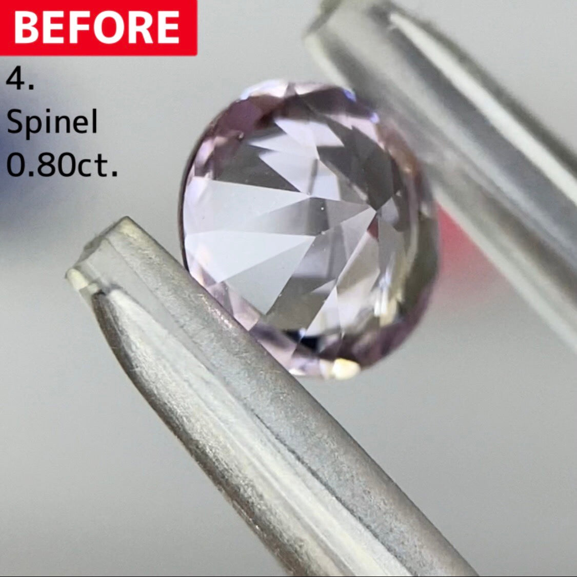 【BEFORE宝石】④ カラーレススピネル 0.80ct