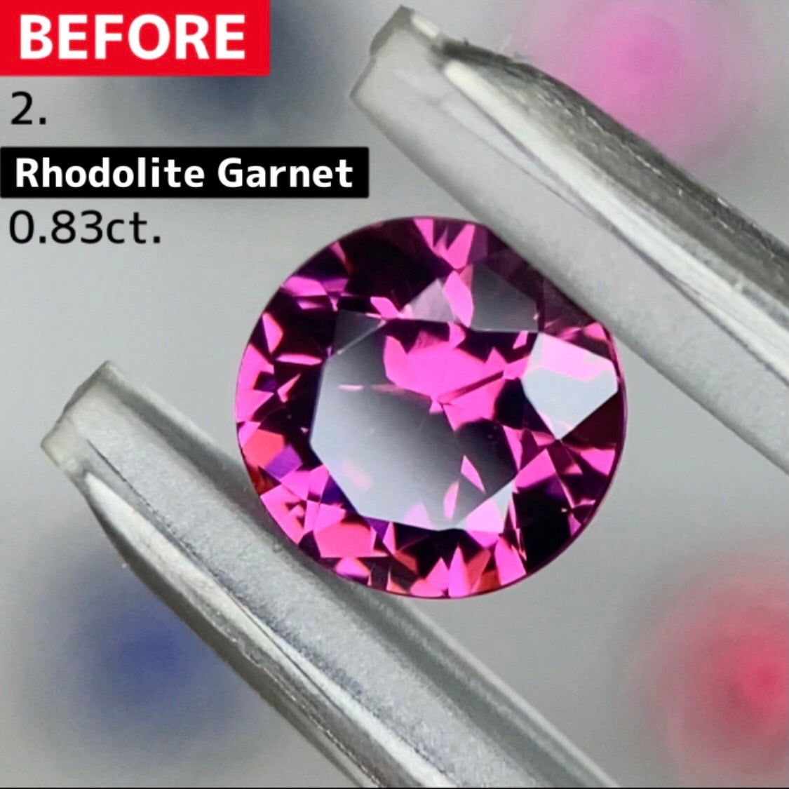 お客さま専用【BEFORE宝石】② ロードライトガーネット 0.83ct