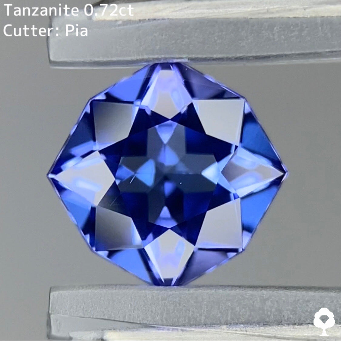 シャープなシェイプとカットに仕上げられた煌めくファンシークッション★タンザナイト 0.72ct