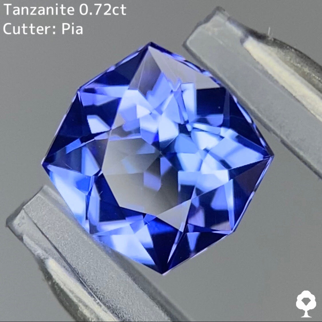 シャープなシェイプとカットに仕上げられた煌めくファンシークッション★タンザナイト 0.72ct