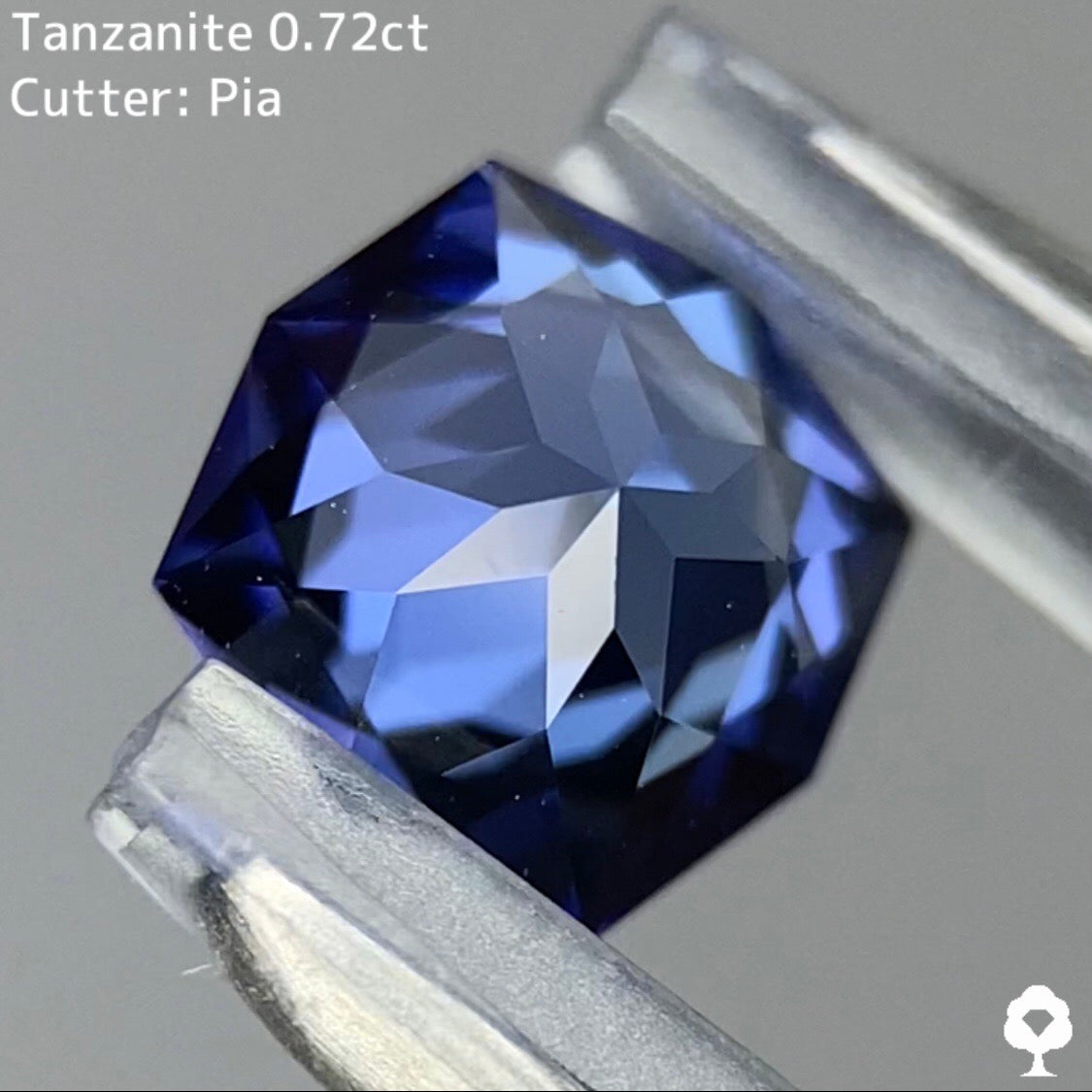 シャープなシェイプとカットに仕上げられた煌めくファンシークッション★タンザナイト 0.72ct