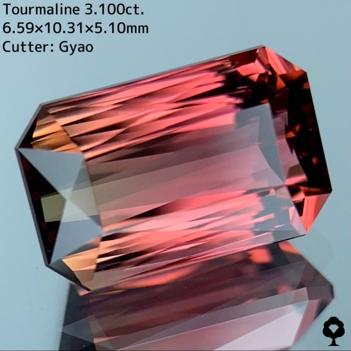 大人可愛いピンクからゴールドへのグラデーションにシザースの圧倒的な輝き★トルマリン 3.100ct
