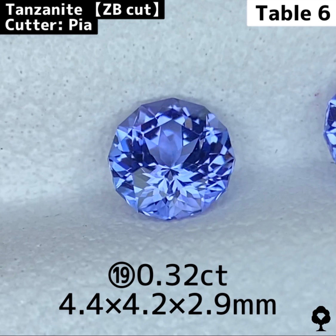 【ライブチャット購入者様専用】⑲ タンザナイト(4.2mm/Table 6 ZB Cut)0.32ct
