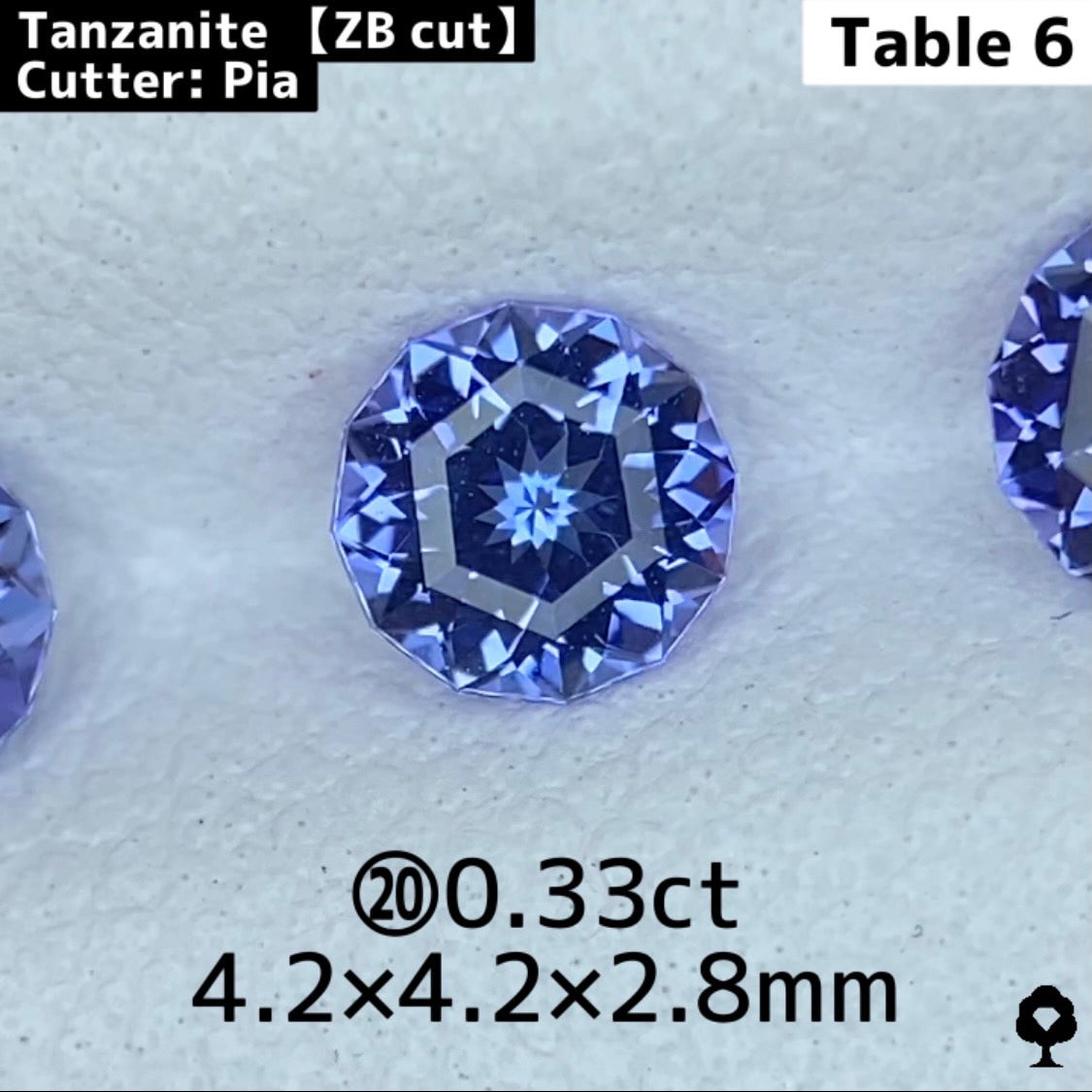 ご当選者さま専用【プチプラ抽選販売】⑳ タンザナイト(4.2mm/Table 6 ZB Cut)0.33ct