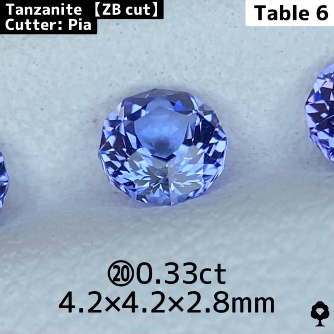 ご当選者さま専用【プチプラ抽選販売】⑳ タンザナイト(4.2mm/Table 6 ZB Cut)0.33ct