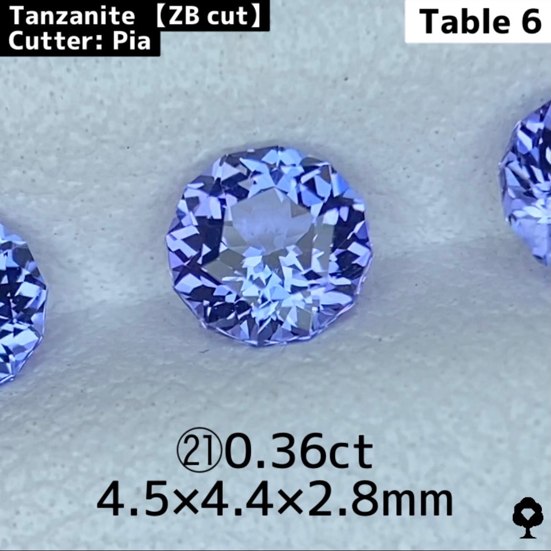 ご当選者さま専用【プチプラ抽選販売】㉑ タンザナイト(4.2mm/Table 6 ZB Cut)0.36ct