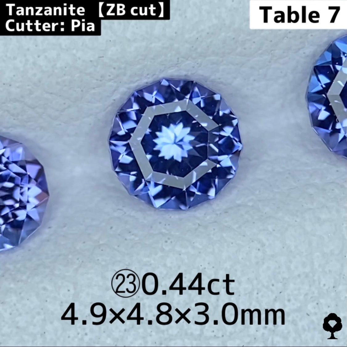 ご当選者さま専用【プチプラ抽選販売】㉓ タンザナイト(4.8mm/Table 7 ZB Cut)0.44ct